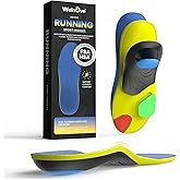 Welnove Running Insoles - Performance Arch Support Inserts for Men & Women, Help Reduce Fatigue, Prevent Injuries & Relieve Heel Pain. Extra Shock Absorption,Blue,M
