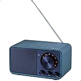 BentMax Vintage Radio FM Radio with Bluetooth Retro Bluetooth Speaker with SD/USB Memory Music Player Function, Wireless Streaming from Smartphone, Up to 10 Hours Playback (Leather Green)