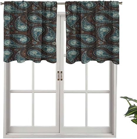 Hiiiman Cenefa moderna para ventana, diseño de mosaico con forma de