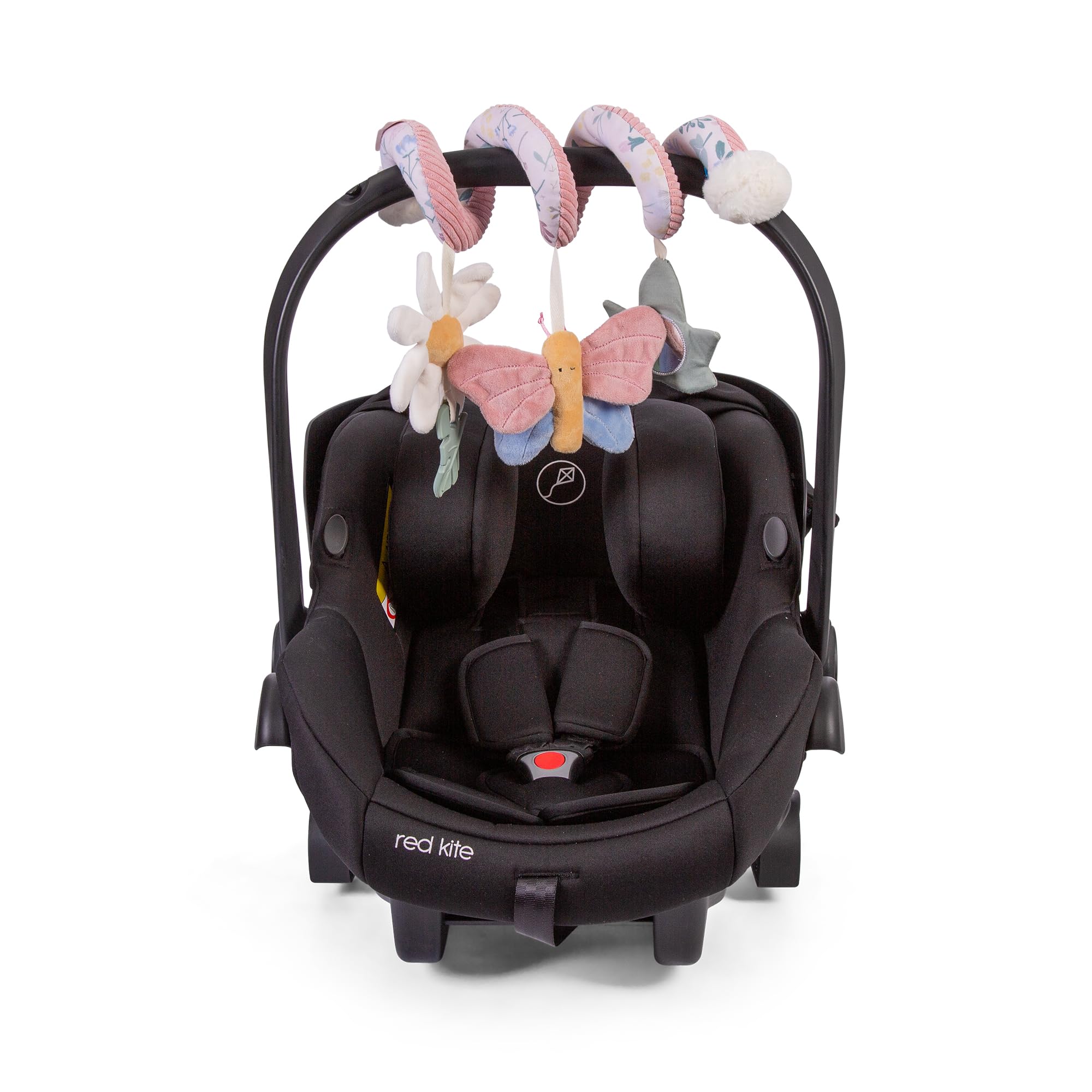 Red Kite Spiraloo Twisty Activity Toy with Baby Safe Mirror & Teether - Rose & Ivy