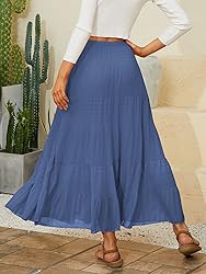 NASHALYLY Women's Chiffon Elastic High Waist