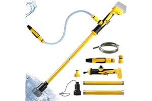 FormiPow Cordless Stick Water Transfer Pump for Dewalt 20V Battery, 1400GPH Brushless Water Pump with 10FT Lift Distance, 39.5" Suction Depth, Electric Water Pump for Pool Garden Pond (No Battery) - 1