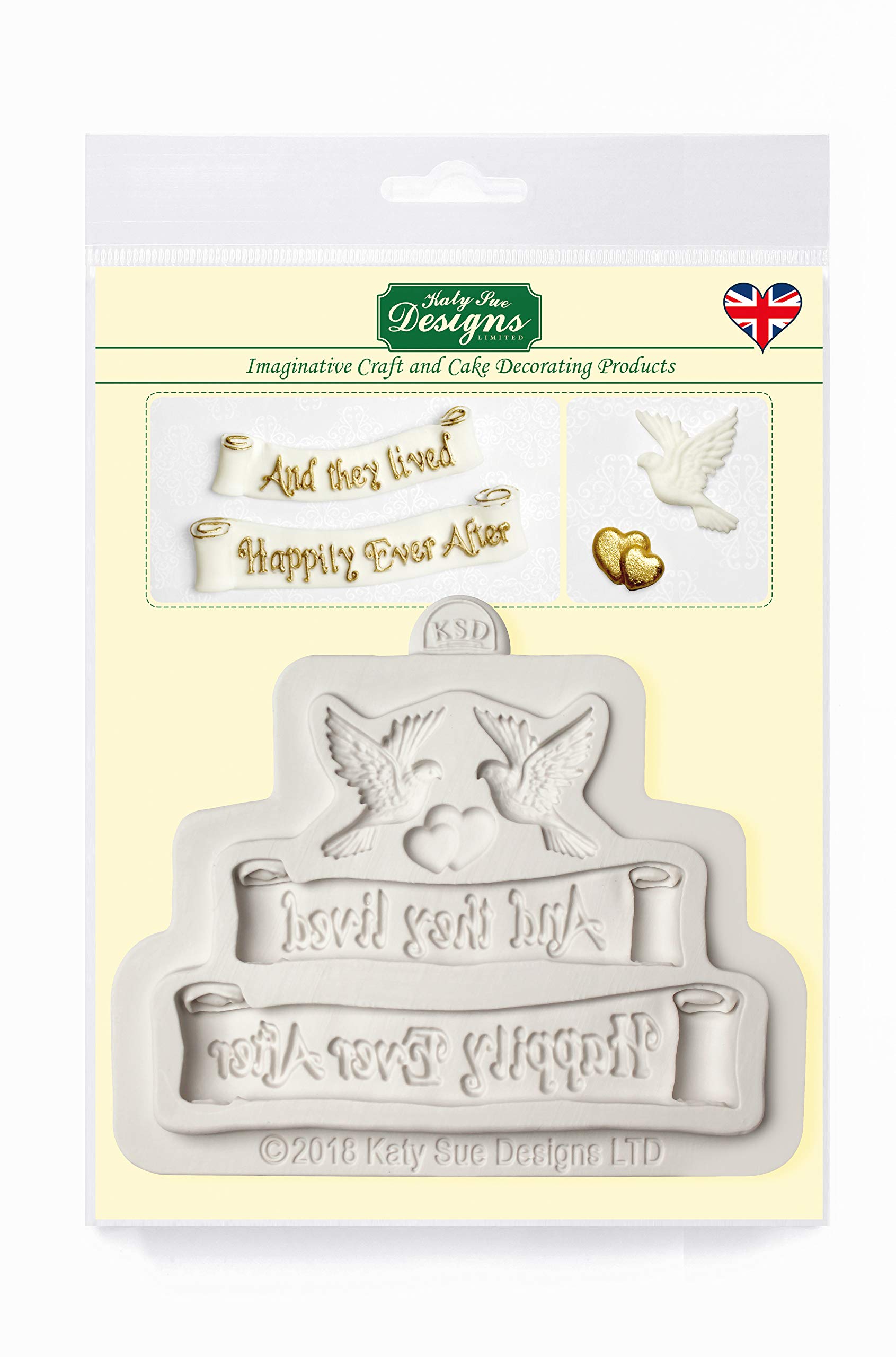 Happily Ever After Silicone Mould for Cake Decorating, Crafts, Cupcakes, Sugarcraft, Candies, Chocolate, Card Making and Clay, Food Safe Approved, Made in The UK, CP0022