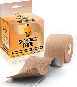 Sparthos Kinesiology Tape - Incredible Support for Athletic Sports and Recovery - Free Kinesiology Taping Guide! - Uncut 2 inch x 16.4 feet Roll