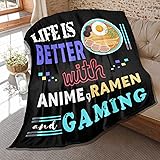Anime Throw Blanket, Ramen Noodle Blankets,Life is