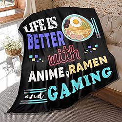 Anime Throw Blanket, Ramen Noodle Blankets,Life is