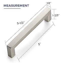 10 Pack Brushed Nickel Cabinet Pulls 5.5 Inch