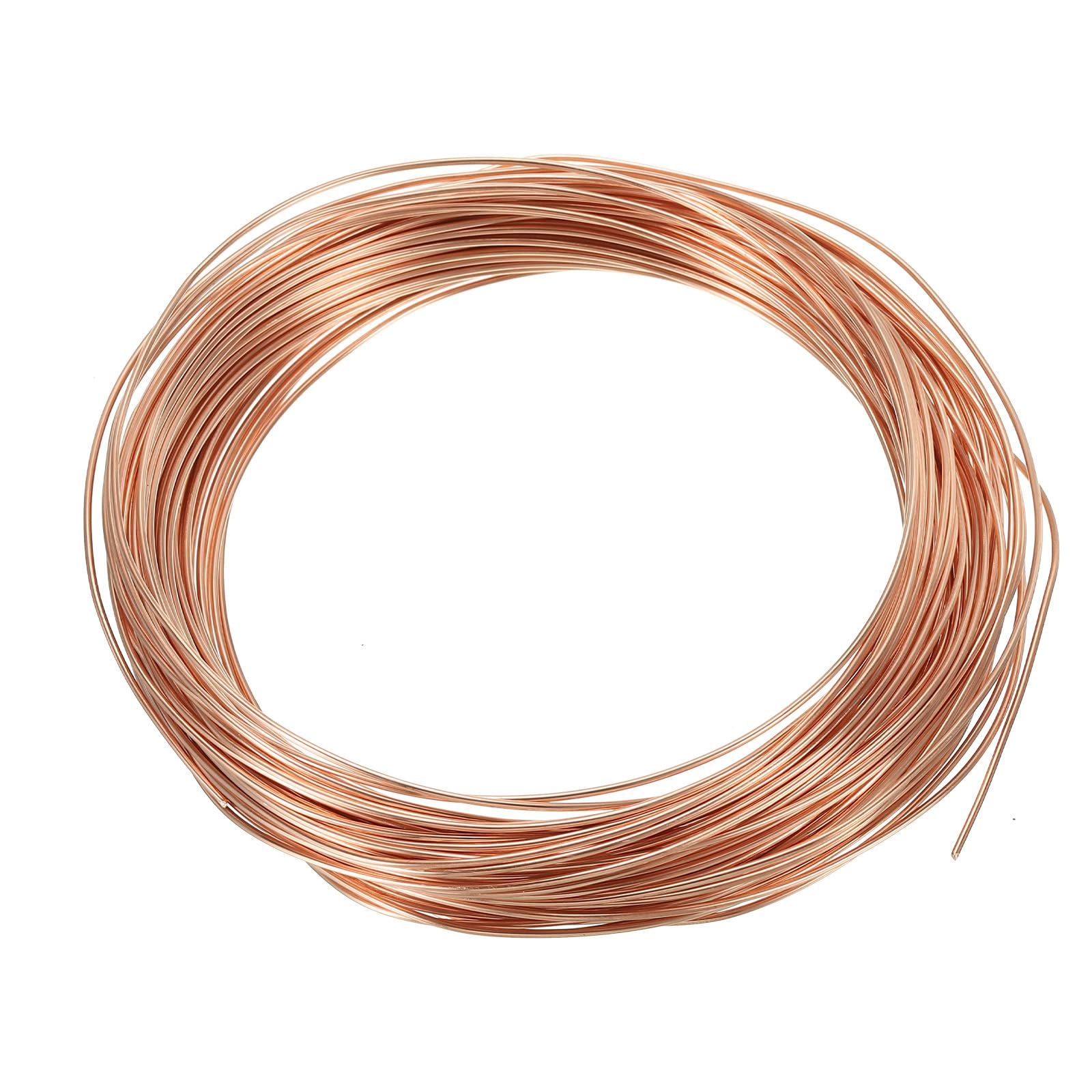 PATIKIL 66 Feet Solid Bare Copper Wire, 20 Gauge 99.9% Pure Copper Wire 1mm Soft Beading Wire Metal Plant Stem Ties for Jewelry Craft (20m)
