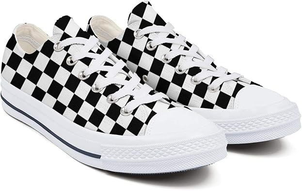 checkerboard shoe lacing