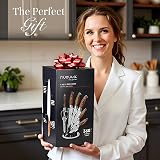 Nuovva 7Pcs Kitchen Knife Set - Stainless Steel Blades & Acrylic Block view 8