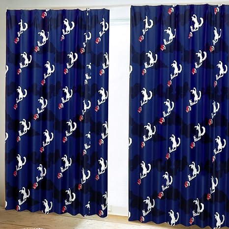 Amazon カーテンくれない 子供部屋 カーテン 遮光 防炎加工 Fairytaleデザイン Girl Wolf 男の子 女の子 かわいい デザインカーテン 形態安定加工 柄 Night Nv サイズ 幅 100 丈 150cm 2枚入 Aフック カーテン オンライン通販