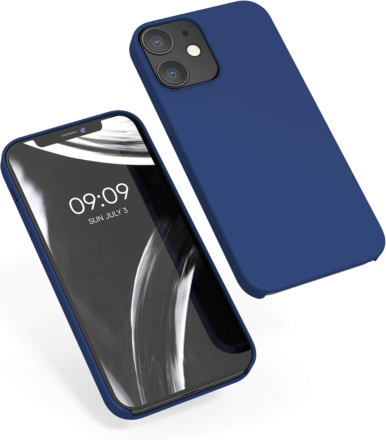 kwmobile Case Compatible with Apple iPhone 12 / iPhone 12 Pro Case - TPU Silicone Phone Cover with Soft Finish - Navy Blue