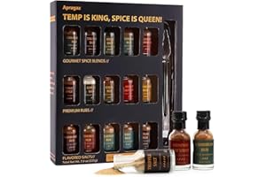 APRAGAZ Grilling Seasoning Gift Set-15 Pack Unique Spices and Seasonings Sets for Men, All-Purpose BBQ Spices and Rubs set for mens Christmas Gifts Dads, Birthday, Husbands and Housewarming