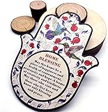 ArancioneandQ (English Blessing) 7.1 Inch Hamsa
