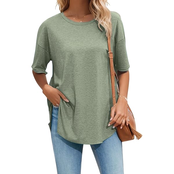 Womens Loose Fit T Shirts Cotton Casual Tops for Women