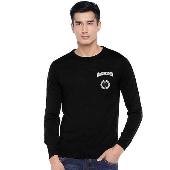 black printed sweatshirt