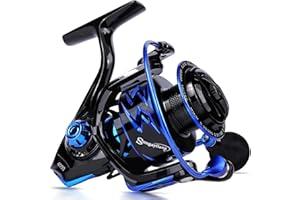 Sougayilang Spinning Reels Ultra-Weight, 6.2: 1 High Speed ​​Gear Ratio, Metal Frame and Rotor, 12 + 1 Shielded BB, Smooth Powerful Freshwater and Saltwater Spinning Fishing Reel
