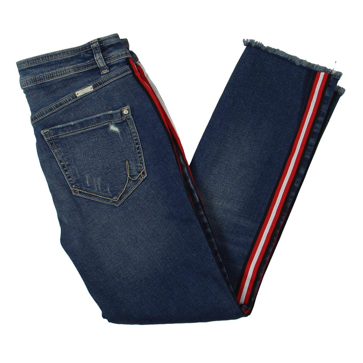 jeans with racer stripe