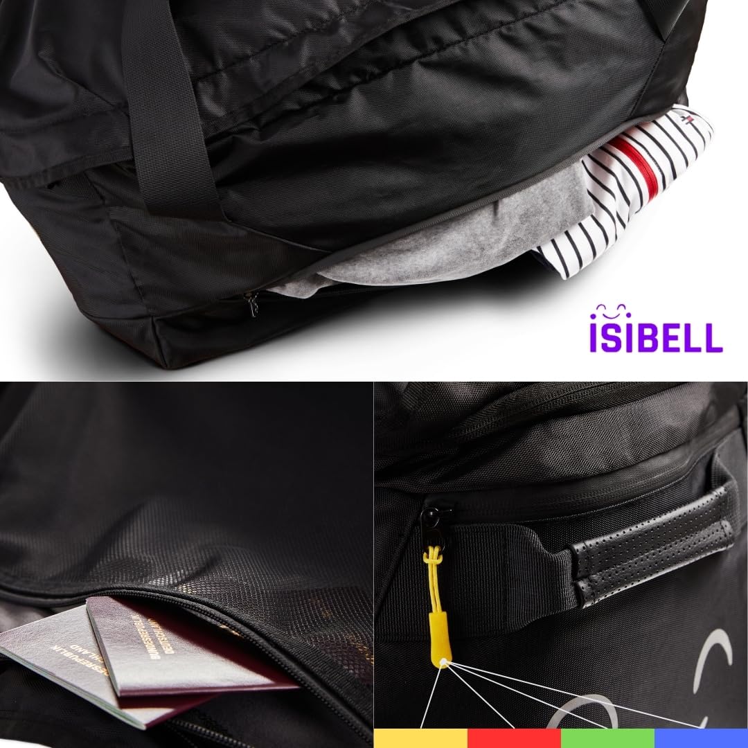 ISIBELL® Dachbox 4er Taschen Set mit Trittstufe für einfaches Be- und Entladen und Identifikationsmarker/Duffel Bag/dachbox Taschen/Tasche 4