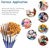 Luyi-Life 65 Pcs Flat Paint Brushes Set with Pallet Trays Nylon Hair Kids view 4