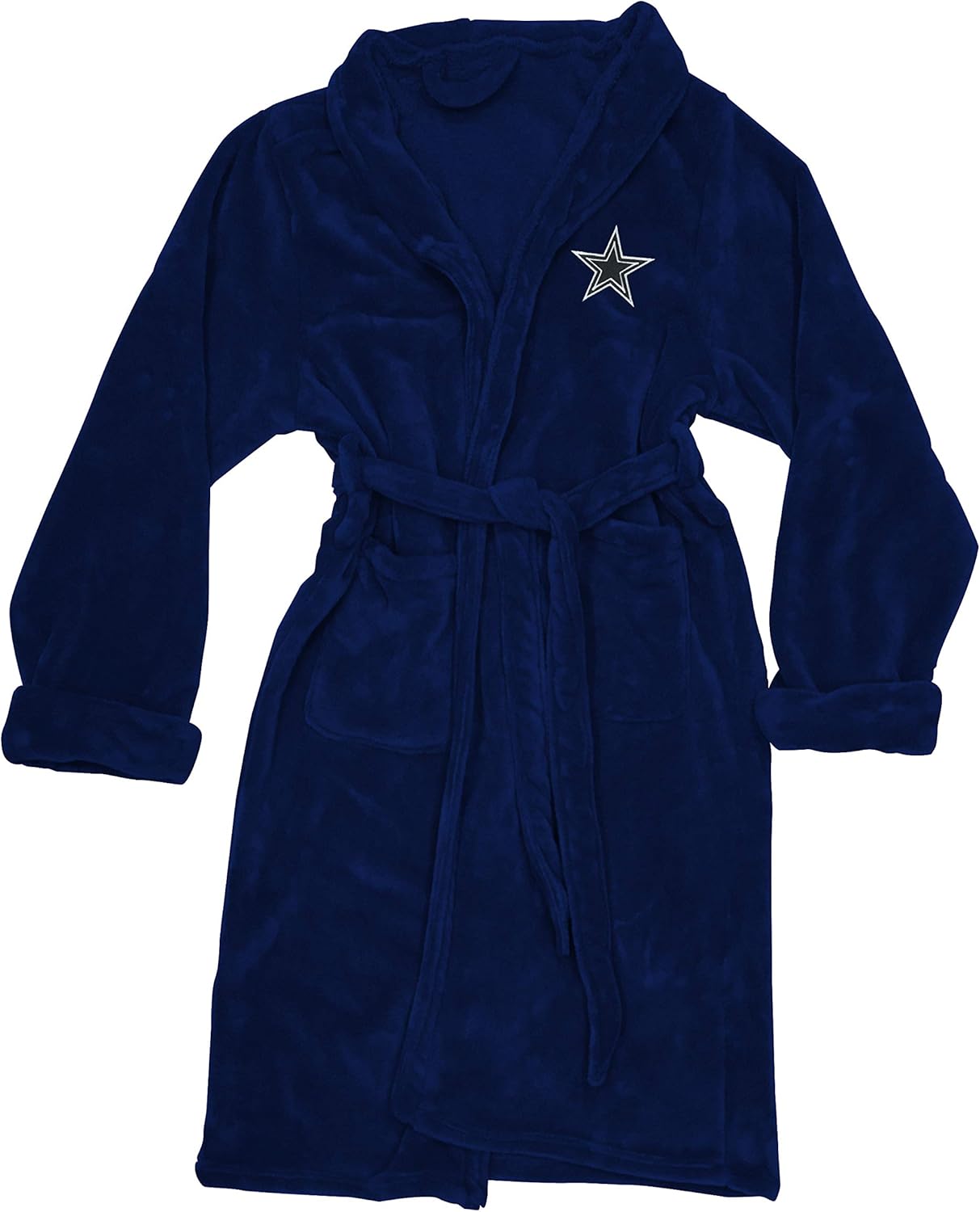 The Northwest Company Officially Licensed NFL Dallas Cowboys Men's Silk Touch Lounge Robe, One Size, Navy, Mens L/XL: Clothing