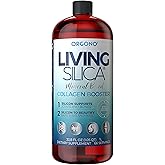 Orgono Living Silica Collagen Booster | Vegan Mineral-Based Silica Supplement | Supports Healthy Collagen & Elastin Production for Joint & Bone Support, Glowing Skin, Strong Hair & Nails | 33.8 Fl Oz