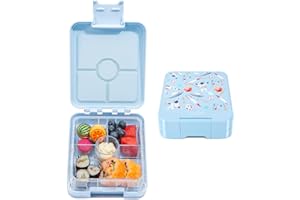 JOYHILL Lunch Box for Kids, Leak Proof Lunch Bento Box with 4-6 Compartment, Lunch Containers BPA-Free Bento Box for Adult Toddler Daycare School Office（S-Blue Space