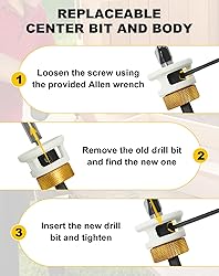 Gubeter Carbide Tipped Countersink Drill Bits Set