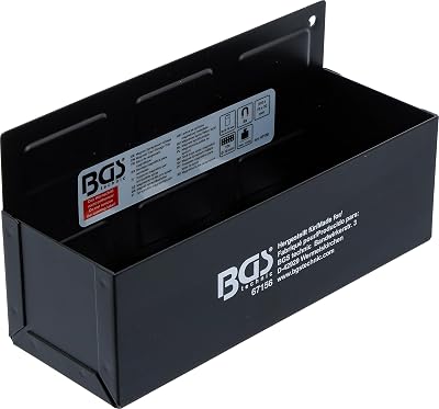 BGS 67156 Magnetic Can Storage Tray 210mm Holds 3 Spray Cans Screwdriver Holes