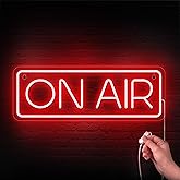ON AIR Neon Sign - Live On Air Sign for Streaming/Gaming/Recording Studio Decor - LED Streaming Lights for Streamers/Gamers/Influencers - USB Powered with On/Off Switch On Air Light Sign