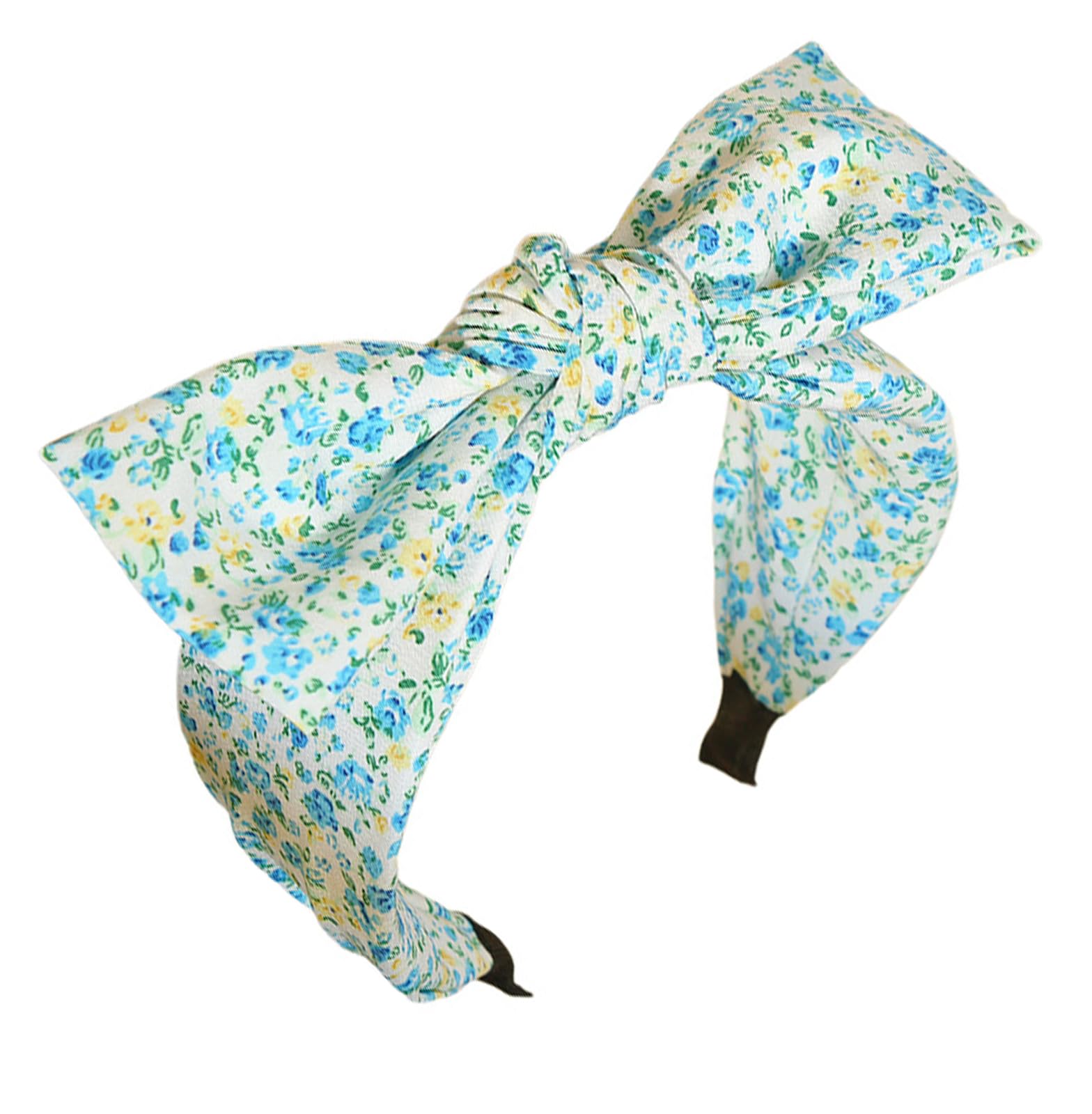 scicent Hair Bands for Women Boho Bow Headband Vintage Rabbit Ear Hairband Wide Print Headbands Women's Fashion Girls Hair Accessories 10909 — image 1