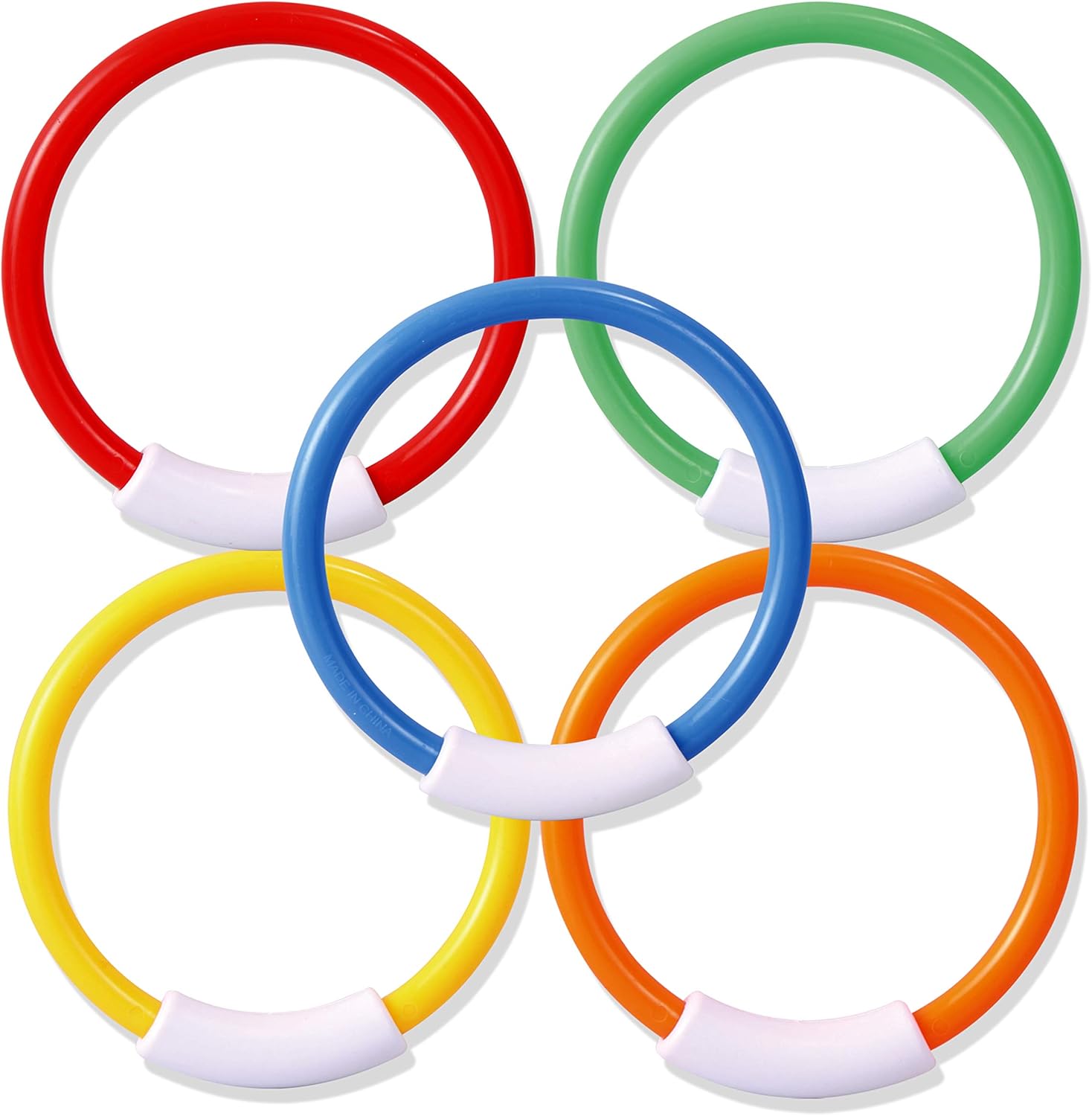 JOYIN 20 Pcs Diving Pool Toys Set with Bonus Storage Bag Includes 5 Diving Sticks, 5 Diving Rings, 5 Toypedo Bandits, 5 Diving Fish Toys, Underwater Sinking Swimming Pool Toy for Kids: Toys & Games