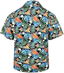 AINIKO Men's Short Sleeve Hawaiian Shirt Quick Dry