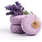 Sweet &amp; Sassy Shampoo Bar 3 Pack, Bar Shampoo for Hair Growth &amp; Thinning Hair | Plastic Free Shampoo Bars | Lavender | SLS Free | Organic Natural Solid Shampoo for All Hair Types (Lavender)