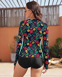 WOWENY Women Rash Guard Long Sleeve Swim Shirts UPF