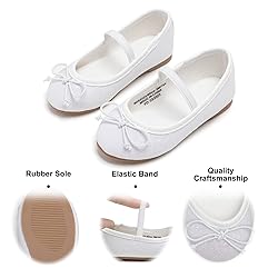 Felix & Flora Toddler Little Girl White Dress Shoes