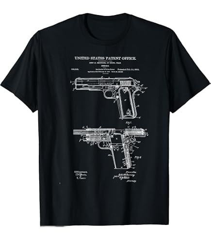 Amazon.com: 1911 Pistol T-Shirt T-Shirt : Clothing, Shoes & Jewelry