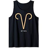 Minimalist Zodiac Sign Aries Tank Top