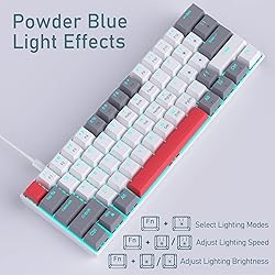 60% Mechanical Gaming Keyboard,Mixed Color Keycaps