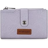 Wrangler Wallet for Women Bifold Card Holder with Zipper and ID Window
