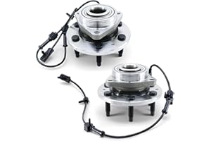 BDELI Front 4WD/AWD Wheel Hub and Bearing Assembly for 4x4 Chevy Silverado Tahoe Avalanche Suburban Express 1500 GMC Sierra Yukon Savana Cadillac Escalade Wheel Hub Bearing with ABS & 6-Lug 515036 2 Pack