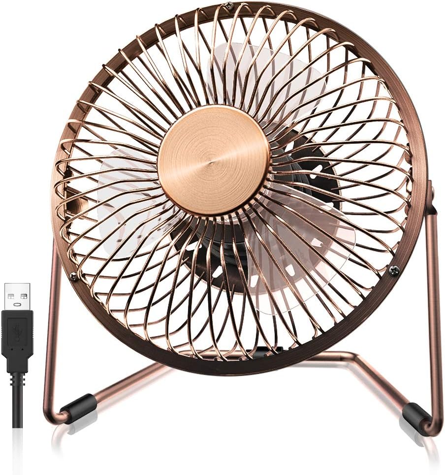 FUNME 5 Inch USB Desk Fan,Portable Mini Table Fan with 2