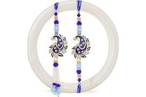 TIED RIBBONS Rakhi for Brother and Bhabhi Gift Set | Greeting Card | Roli Tikka - Lumba Rakhi for Bhabhi, Bhaiya, Bhai