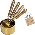 Urban Cupboard Measuring Cups, Gold, Standard Measurements, Set of 4