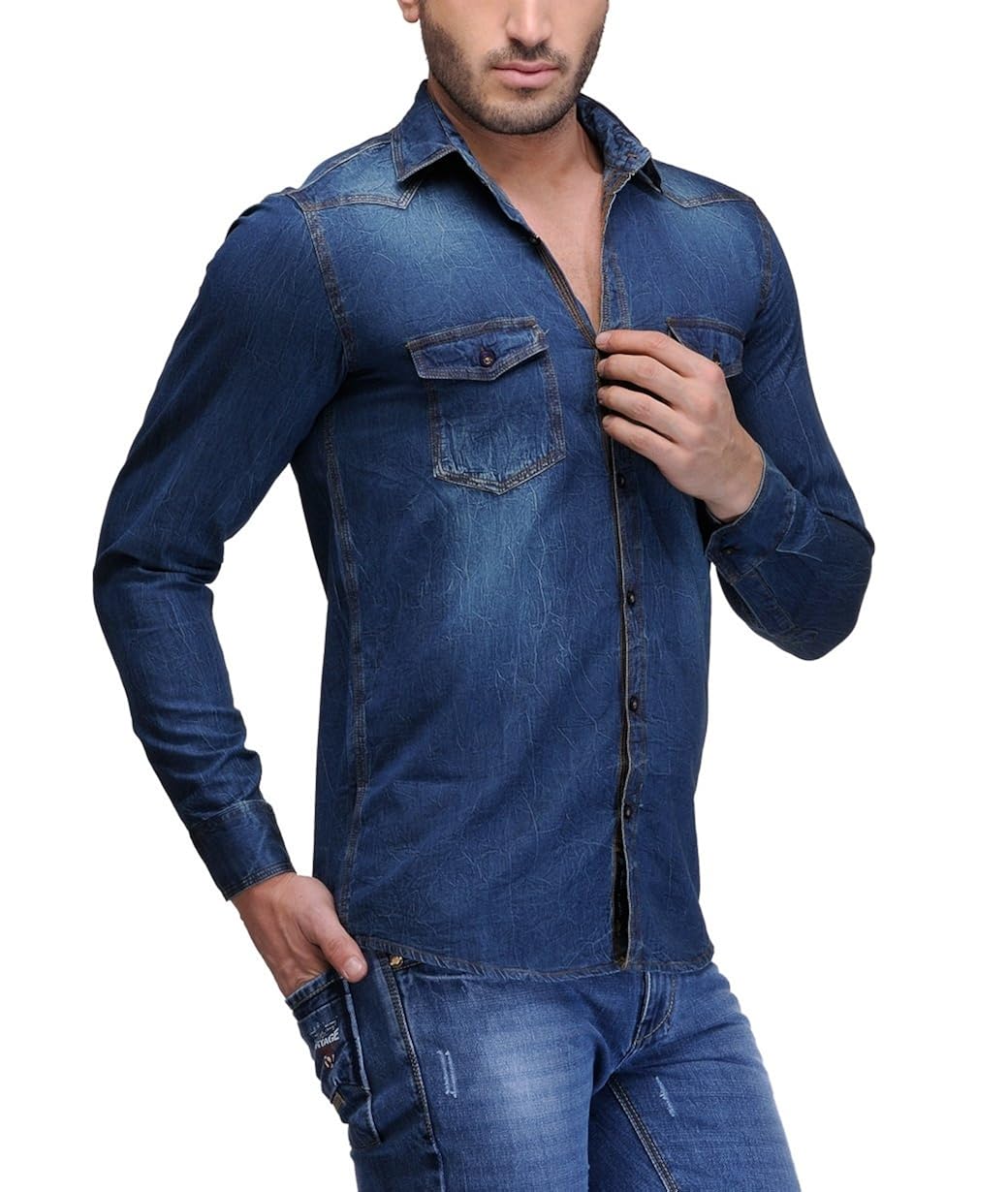 feed up men's denim shirt
