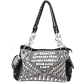 ZZFAB Gem Studded Rhinestone Concealed and Carry Purse