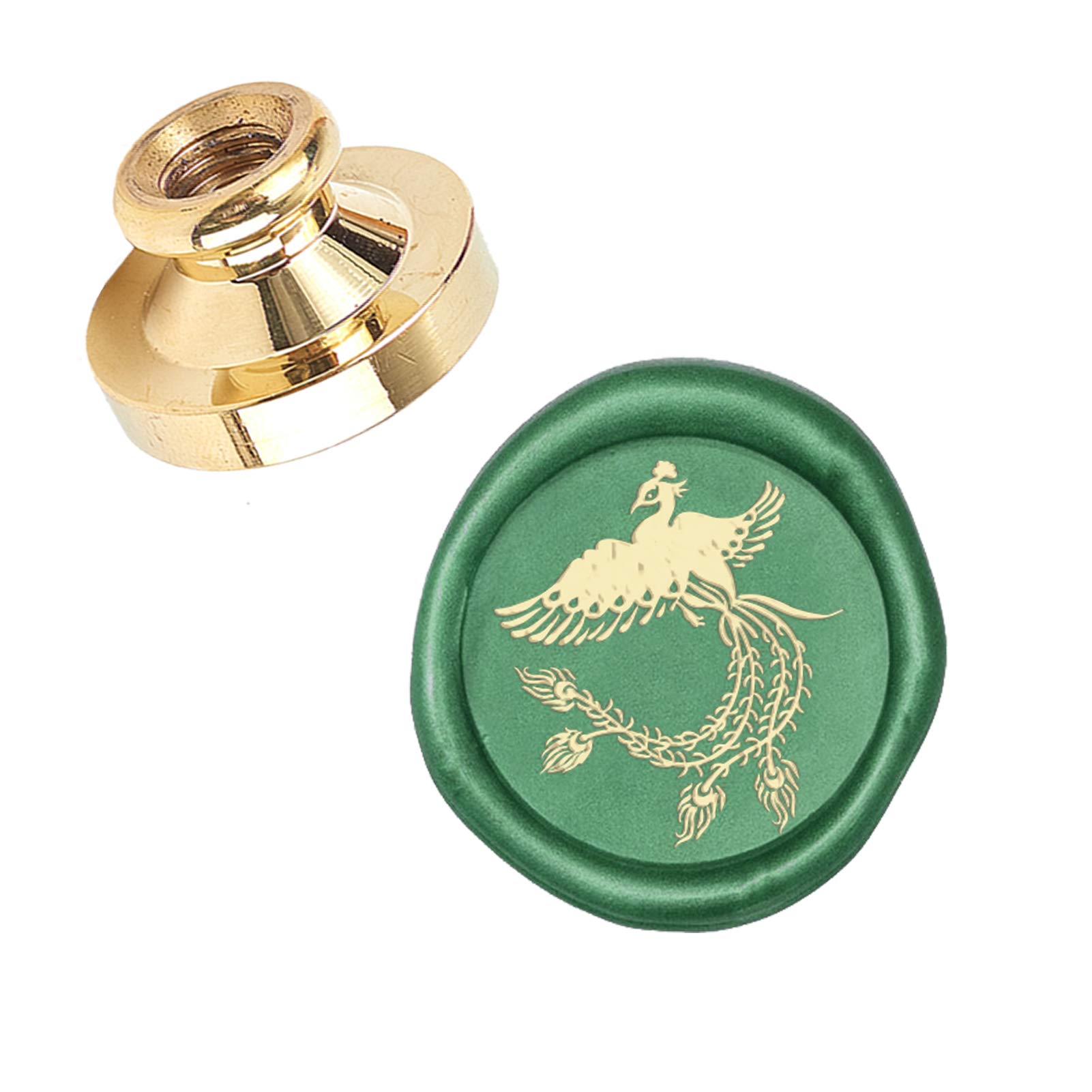 CRASPIRE Wax Seal Stamp Head Phoenix Removable Sealing Brass Stamp Head for Creative Gift Envelopes Invitations Cards Decoration