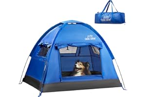 Canine Canyon Luna Portable Dog Tent, Indoor/Outdoor Dog House for Camping, Waterproof Cat and Dog Tents with Zippered Door and Mesh Windows for Airflow and Ventilation for Beach, Backyard