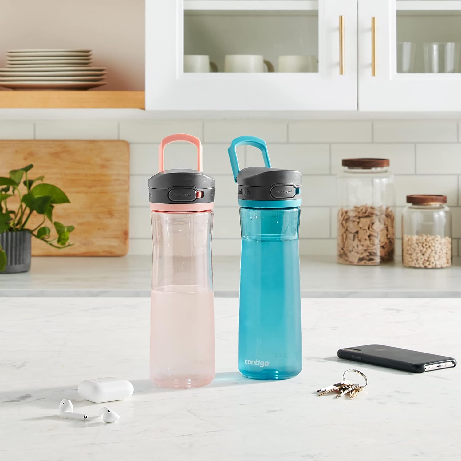 Contigo 2144909 Water Bottle, 24oz, Juniper & Pink Lemonade: Kitchen & Dining
