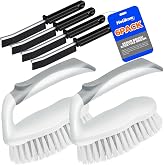 Scrub Brush Crevice Cleaning Brush - 6 Pack, Heavy-Duty Scrub Brush, Stiff Bristles Cleaning Brush, for Kitchen, Bathtub, Flo